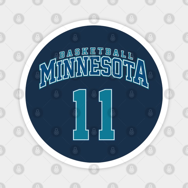 Minnesota Basketball - Player Number 11 Magnet by Cemploex_Art